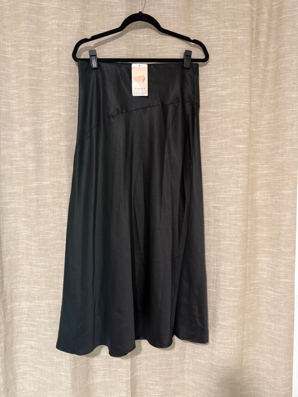 Black A-Line Midi Skirt - Classic Silhouette